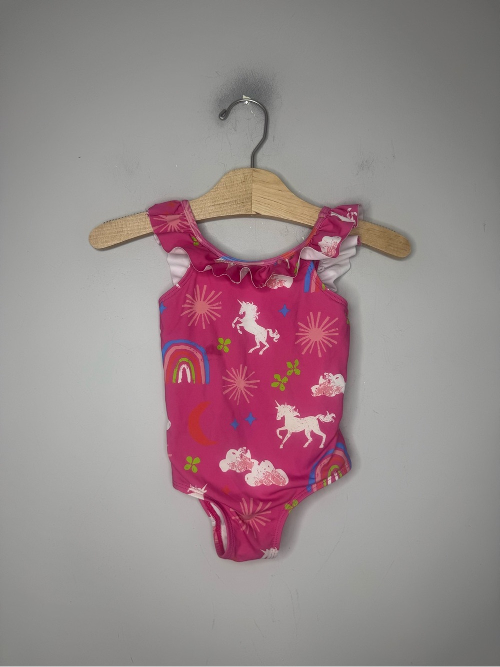 $12 ADD ON hatley swim pink unicorn‎ rainbow one-piece bathing suit zara h&m